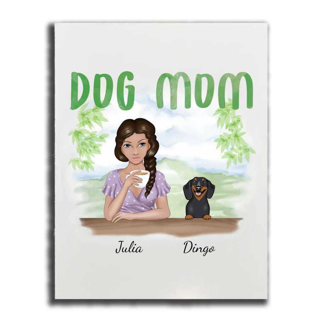 Personalizovaná nástenná maľba - psie mama v lese (až 3 psy)