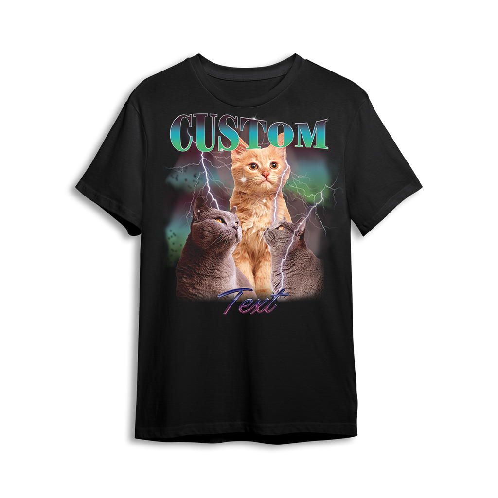 Personalizované tričko - Bootleg s fotografiami vašej mačky